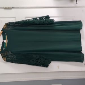 NWOT Green Chiffon Dress
